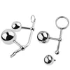 Female Anal Vagina Double Ball Anal Plug Stainless Steel Butt Plugs Sex Toy For Women3421947