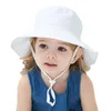 Chapeau d'été en coton respirant pour bébé, mignon petit chapeau d'herbe, Protection solaire pour tout-petits, casquette à large bord, chapeaux d'extérieur