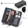 Wallet Case,Super Handmade Leather Zipper Detachable Magnetic 18 Card Slots Phone Case Clutch Purse for Samsung Galaxy S21 Ultra S21 Plus S20 Note 20 10 A51 A71 A52 A72