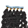 Натуральный волнистый длинное стиль человеческие волосы лента в наращиваниях для волос натуральные цвета 40 штук на съемочную площадку для женщин 2119813