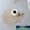 Placemat for dining table Coasters Leaf Simulation Plant PVC Cup Coffee Table Mats Hollow Out Kitchen Christmas Home Decor Gifts OWE5912 Factory price expert design