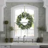 Decorative Flowers & Wreaths High Quality Eucalyptus Wreath Spring Artificial Green Leaves For Front Door Window Wall Decoration