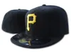 2021ピッツバーグ装着野球帽子スポーツフラットフルクローズドハットアウトドアファッションヒップホップスナップバックシャポーボーンズgorra338i