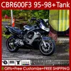 Bodys + tank voor HONDA CBR600 CBR 600 F3 FS CC 600F3 95-98 Carrosserie 64NO.40 600FS 600CC CBR600F3 95 96 97 98 Zilvervlammen CBR600-F3 CBR600FS 1995 1996 1997 1998 Fairing Kit