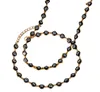 Earrings & Necklace 316L Stainless Steel Color Eyeball Stitching Bracelet Handmade Bead Wedding Jewelry Set