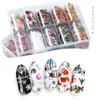 Klistermärken dekaler 1st DIY Nail Sticker Art Water Transfer Manicure Decor Halloween Christmas Professional juli31 Prud22