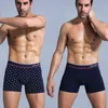 Bonitos Boxer Shorts Homens 4 Pçs / lote Underwear para Homens Algodão Homens Calças Bambu Mariconera Calecon Macho Underpants Sexy Bran H1214