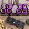 Portable Led Digital Wall Clock Date Time Temperature Nightlight Display Modern Design Table Clock For Living Room Decoration 211110