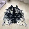 Tiger Tryckt Rug Cow Leopard Tiger Tryckt Cowhide Faux Skin Leather Nonslip Antiskid Mat 94x100cm Animal Print Carpet 220301