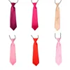 Groom Ties Childrens Boys Adjustable Neck Tie Satin elastic Necktie High Quality Solid tie Clothing Accessories