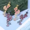 Designer Statement Fish Star Earrings for Girls Luxury Brand Micro Pave CZ Stone Goldfish Dangle Fashion Jewelry