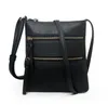 Zipper Women Messenger Bag Multicolor Vertical Design Cross Body Shoulder Bags Adjustable Strap Casual PU Handbag Clutch PAF12126