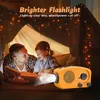 Multifunktion Sollampa radio med ficklampa Nödkraft Bank Hand Crank USB Laddare hörlursuttag