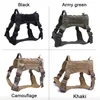 Dog Collars & Leashes Service Military Tactical Harness Vest Clothes Molle Outdoor Training With Accessory Water Bottle Carrie