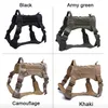 Dog Collars Leashes Service Military Tactical Harness Vest Clotes Molle Outdoor Training with Accessory Water BottleCarrie267L