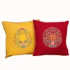 Linen Borderyer Cushion Cover em estilo chinês Prophase Prophase Pure Color Home Sofá CARRELAÇÃO DO CISTOLO DO CINTOLO