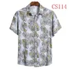 Floral Impressão Verão Praia Hawaiiana Mens Camisa Casual Hawaii Manga Curta Superstrima Aloha Camisa Solta Férias Camisas Homens 210524