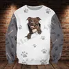 Męskie bluzy męskie bluzy Plstar Cosmos 3dprinted Est Pitbull Dogs Pet Lover Dift Harajuku Streetwear Unikalny unisex Casual