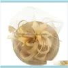 Verktyg ProductsWomens Elegant Hat Rem Flower Feather Party Hair Clip Headband Aessory Wedding Aessories # 41 Drop Leverans 2021 9672v