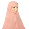 Muslim Hijab Shawl Chiffon Bandana Woman Scarf Church Sjal Andningsbara sjalar och wraps Georgette Foulard Femme Wrap Headscarf