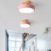 أضواء السقف الحديثة LED Nordic Wood Lighting Thipture Indoor Luminaire Kitchen Bedroom Bedroom Hanging Lights Home Decor