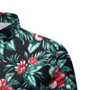 Floral Impresso Mens Beach Verão Hawaiian Camisa Casual férias Aloha Camisas de manga curta para homens Camisas Hombre 210524