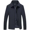 春秋のメンズファッションバルシティジャケット品質​​ソリッドブラックオスのウインドブレーカー高品質のブランド男性服のサイズM-3xl x0621