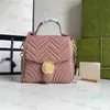 Top quality Women's men Crossbody Bags fashion tote famous Marmont Original free Luxury Designer Shoulder Bag Purse Genuine Leather 2022