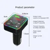 F2 Автомобиль Bluetooth FM-передатчики Handsfree Kit MP3 Player 3.1A Dual USB Адаптер PD Быстрое зарядное устройство Беспроводной аудиоприемник с красочной светодиодной подсветкой Автоэлектроника