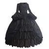 Casual Dresses Elegant Lolita Dress Women Vintage Gothic Ruffles Square Collar Patchwork Bow Ball Gown Party Long Vestido Longo