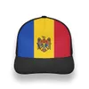 Mołdawia męska czapka młodzieżowa DIY Darmowy Niestandardowy Numer Numer zdjęcia MDA Casual Hat Nation Flag MD Country College Boy Baseball Caps
