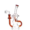 Nice Hookahs Roken Accessoires Recycler Glas Bong Water Pijpen Rook Bongs 21cm 14 mm DAB RIGHT 14mm Joint met Quartz Banger of Slide Bowl