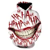 Mäns Hoodies Sweatshirts Halloween Horror Clown PennyWise Män Hoodie Pocket Hooded Streetwear 3D European och American Size Pullover