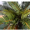 45cm Tropical Artificial Palm Tree Large Fake Cycas Plants Branch Plastic Palm Leaves Potted Plants For Home Office Decoration 210624