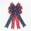 Party Supplies Bows Patriotic Us Flag Patterns Stars Stripes Red White Blue Ribbon Decor American Independence Day Decoration Hanging