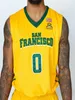 Niestandardowa koszulka koszykarska San Francisco USF Dons College Bill Russell Jamaree Bouyea Yauhen Massalski Khalil Shabazz Zane Meeks Patrick taśma Stefanini Newbury 4XL