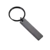 Stainless Steel Stamping Blank Rectangle Keychain Engraving Metal Plate For Bar keychain Mirror Polish Key Chain9224100