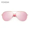 FENCHI lunettes de soleil roses femmes miroir noir femme mode lunettes de soleil marque Designer