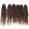 Boîte de cheveux de cheveux de crochet synthétique de haute qualité tresses cheveux cheveux noirs blonde blonde gris ombre
