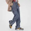 Высокая улица мода всплеск краски джинсы женские весенние талия пэчворки свободные широкие джинсовые штаны ноги 5A1201 210427