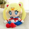 25cm Kawaii Anime Sailor Moon Plush Toy Cute Moon Hare Handgjorda Fyllda Doll Sovande Kudde Mjuk Cartoon Brinquidos Girl Present