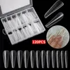 120pcs Poly Full Cover Snabbbyggnad Gel Mögel Tips med Box Extension Art UV Builder Easy Find Nail Tool