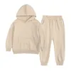 2-13 år Barnkläder Satser 2021 Höst Baby Girls Långärmad Hooded Sweatshirt Sweatpants Casual TrackSuit Toddler Boys Clothes Set