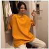 Oversize Teeシャツ7ソリッドカラー基本Tシャツ女性カジュアル原宿夏ロングトップス韓国人ヒップスターホワイトT 210720