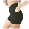 YOGA Kıyafet Katı Dikişsiz Pantolon Şort Kadın Yaz Rahat Spor Moda Yüksek Bel Tozluk Fitness Pantalones Cortos de Mujer