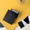 Money Clips 2021 Designerkort Holder Men Womens Cards Holder Black Lambskin Mini Walls Coin Purse Pocket Interiör Slot Pockets äkta läder Small