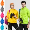 Hommes Vestes Hommes Femmes Imperméable Randonnée Voyage Imperméable Coupe-Vent Veste En Plein Air Vélo Sports Séchage Rapide Manteau De Pluie Crème Solaire Unisexe