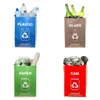 Separate Recycling Waste Bin Bags for Kitchen Office in Home - Recycle Garbage Trash Sorting Bins Organizer Waterproof 210728