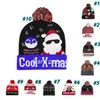 Party Kapelusze 10 Styl Led Boże Narodzenie Dzianiny Kapelusz 23 * 21 cm Dzieci mama Zima Ciepłe Czapki Deer Santa Claus Caps Party Podszyty2i52445