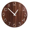 木製の壁掛け時計モダンなデザイン12インチサイレントノンクォーツウッドウォールクロックオフィスリビングルームキッチン家の装飾H1230
